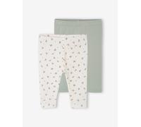 Lot de 2 leggings bébé Basics vert sauge 12M(74CM)