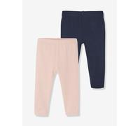 VERTBAUDET Lot de 2 Leggings Bébé Fille lot Marine grisé 18M(81CM)
