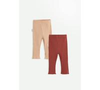 Lot De 2 Leggings Enfant Côtelés Léa Rose 3A