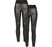 Lot de 2 leggings taille haute simili cuir femme Urban Classics - noir - XS XS