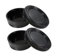 Lot de 2 lentilles arrière Cap+2 bouchons de corps compatibles avec pour Nikon F/AI Mount DSLR Fit D7500 D750 D700 D810 D800 D800E D610 D600 D7100 D5300 D7000 D5 D7500(2 Set)