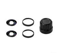 Lot de 2 lentilles de rechange en verre optique pour Insta360 X5 Noir