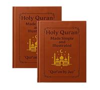 Lot de 2 Les voyages du Coran : Saint Coran simple et illustré | Livres d'apprentissage religieux et spirituel | Guide de dévotion pour débutants, étudiants, adultes | Facile à comprendre