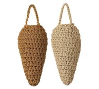 Lot de 2 leurres nid de guêpes 7, 9 x 12, 6 Pouces en Corde Coton pour nid frelons à Suspendre en extérieur, décoration Jardin respectueuse l'environnement et dissuasif Contre Les guêpes
