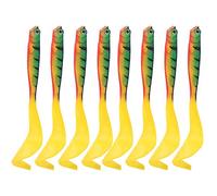 Lot de 2 Leurres Souples en Silicone, Queue de Pagaie avec Hochets, Appâts Realistes pour Bar, Truite, Brochet, Doré, Mer et Rivière