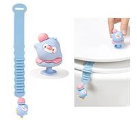 Lot de 2 lève-abattant de WC - Poignée anti-saleté - En silicone autocollant - Pour la maison, le bureau, l'hôtel - Accessoire de toilette