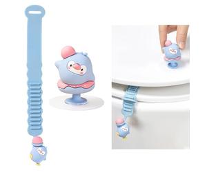 Lot de 2 lève-abattant de WC - Poignée anti-saleté - En silicone autocollant - Pour la maison, le bureau, l'hôtel - Accessoire de toilette