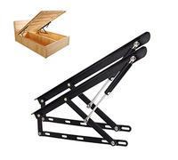 Lot de 2 leveurs de lit hydrauliques - Mécanisme pneumatique de levage pour coffre de lit lourd, ressorts à gaz - Charnières à ressort pliables