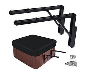 Lot de 2 leviers de recouvrement pour jacuzzi - Support de levage - Noir