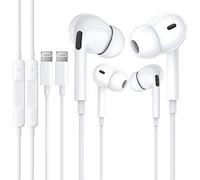 Lot de 2 Lightning écouteurs Intra-Auriculaires avec Câble, Compatibles avec Apple iPhone 14/13/12/11/X/Pro/Pro Max iPad