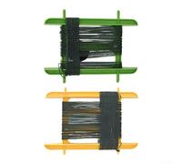 Lot de 2 lignes à main pour crabe avec corde de 13 mètres et sac d'appât, crochet avec contrepoids pour un coulage rapide, matériau en nylon destiné à une utilisation en extérieur (vert + jaune)