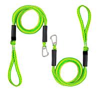 Lot de 2 lignes de station d'accueil Bungee Boat avec clip en acier inoxydable, corde d'amarrage, corde élastique, accessoires de bateau PWC, parfaits pour jetski, bateaux, kayak, ponton, canoë, Wave