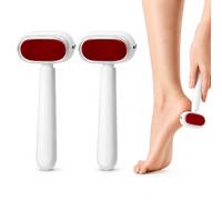 Lot de 2 limes à pied double face en acier inoxydable avec 2 têtes Blanc