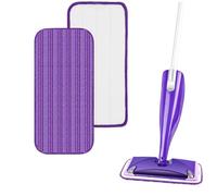 Lot de 2 Lingettes Reutilisable pour Swiffer WetJet Wood, Serpillières en Microfibre Remplacement, Mop Pads Microfibres pour Le Nettoyage des Surfaces Et des Sols en Bois, 30 X 15 Cm