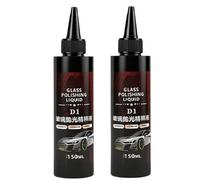 Lot de 2 liquides de polissage pour vitres de voiture - 150 ml - Polissage brillant pour pare-brise et dissolvant de rayures - Liquide de polissage pour verre de voiture pour une vision claire comme