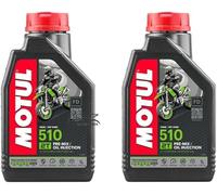 Lot de 2 litres d'huile mélangeur Premium Motul 510 universel scooter moto cross