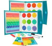 Lot de 2 livres de démonstration magnétiques pour enfants - Aide à l'apprentissage des mathématiques avec plaquettes de rupture et cercles - Kit d'apprentissage magnétique pour enfants - Outil