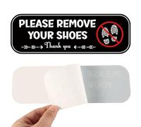 Lot de 2 Logo Please Remove Your Shoe, 7,6x22,8cm Enlever vos Chaussures en Acrylique Panneau Enlever vos Chaussures pour la Porte d'Entrée du Bureau des Restaurants et d'Autres Lieux