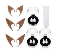 Lot de 2 longues oreilles d'elfe en latex pour cosplay, jeu de rôle, fête d'Halloween, multicolore