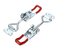 Lot de 2 loquets à levier en forme de triangle - Fermeture de boîte en métal - Loquet à libération rapide pour boîtes à outils et coffres - Capacité de charge de 68 à 272,2 kg
