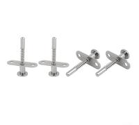 Lot de 2 loquets à piston à tête en fer avec mécanisme à ressort pour armoire et meubles. Tailles d'application : de 50 à 85 mm de longueur totale (G60)
