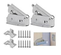Lot de 2 loquets de porte automatiques rapides en acier laminé à froid
