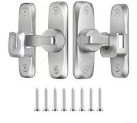 Lot de 2 loquets de porte battants avec double angle de fonctionnement de 90 et 180 degrés pour portes coulissantes de grange et armoires