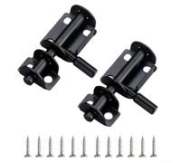 Lot de 2 loquets de porte coulissante pour plus de sécurité avec vis pour un usage domestique (S)