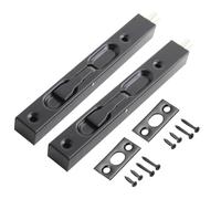 Lot de 2 loquets de porte en acier inoxydable de 15,2 cm, design intérieur dissimulé pour portes résidentielles en bois/composite, avec gâche et vis