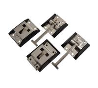 Lot de 2 loquets de retenue de porte de caravane en métal, crochet de plaque de verrouillage et ressort résistant à l'usure pour camping-cars, camions, armoires (acier inoxydable 304)