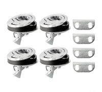 Lot de 2 loquets de verrouillage de trappe marine, loquet à tirage affleurant pour quincaillerie de pont de bateau, construction en alliage pour camping-car, salle de douche de 450 cm de diamètre