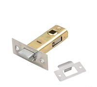 Lot de 2 loquets tubulaires en laiton poli pour porte intérieure décorative 45 mm