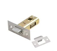 Lot de 2 loquets tubulaires en laiton poli pour portes intérieures en bois, compatibles avec différentes poignées de porte (35 mm)