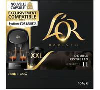 LOT DE 2 - L'OR Barista Double Ristretto Intensité 11 - 10 capsules de café compatibles avec le système L'OR BARISTA