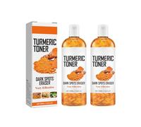 Lot de 2 lotions blanchissantes au curcuma, extrait bio d'essence de curcuma, élimine les impuretés du visage, hydrate en douceur et en profondeur, réveille la peau éclatante, convient à tous les