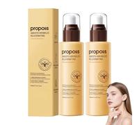 Lot de 2 lotions hydratantes intensives à la propolis de 130 ml, soin riche pour une hydratation durable, lisse les rides et tonifie la peau, pour un teint éclatant et souple