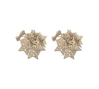 Lot de 2 lots de 10 découpes en bois brut de Noël pour projets d'artisanat Étoile 1
