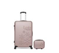 Lot de 2 - LPB LUGGAGE - ELEONOR - Valise grand format 95L - Vanity 11L - Rose