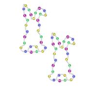 Lot de 2 lumières de fenêtre en forme de lapin de Pâques de 25,4 cm à ventouse colorées à piles - Décorations d'intérieur pour fenêtre, mur, maison, bureau, fête (A-2 pièces)