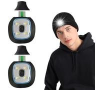 Lot de 2 lumières LED de rechange pour bonnet - Lampe de rechange pour bonnet avec lumière - Lampe de rechange étanche - Rechargeable par USB - Convient pour bonnet, bandeau avec lumière, bonnet LED,