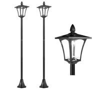 Lot de 2 luminaires extérieurs - Outsunny - plastique - 18x18x160cm - Noir