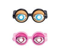 Lot De 2 Lunettes Amusantes Pour Enfants, Cadeaux De Fête De Dessin Animé, Lunettes De Fête D'Anniversaire, Yeux Fous, Lunettes Amusantes