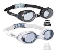 Lot de 2 lunettes de natation anti-buée et anti-UV, en silicone pour adultes, femmes, hommes, jeunes, enfants