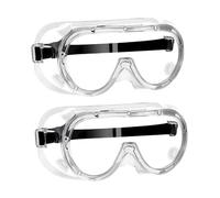 Lot de 2 lunettes de protection, anti-poussière, anti-buée, lunettes de protection pour porteurs de lunettes, lunettes de protection à haute transparence, lunettes de protection pour activités de