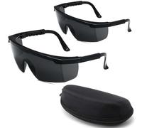 Lot de 2 lunettes de protection IPL + boîte de rangement - Lunettes de protection contre la lumière 190 nm - 2000 nm - Pour épilation HPL/IPL - Lunettes de protection laser pour lunettes de protection