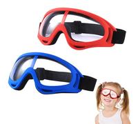 Lot de 2 Lunettes de Protection Nerf Pour Enfants,Lunettes de Sécurité Pour Enfants Réglables,Lunettes VéLo Protection Des Yeux Blaster,Clear Elite Goggles,Pour Le Garçon et Fille