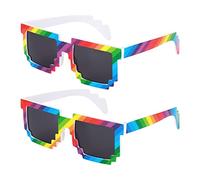 Lot de 2 lunettes de soleil arc-en-ciel pour adultes - Décorations de fête LGBT - Accessoires de costume pour célébrations du mois de la Gay Pride