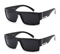 Lot de 2 lunettes de soleil Locs Gangster Noir, Noir