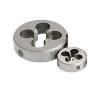 Lot de 2 M4x0.5mm Filière Ronde à Pas Fin, Filière Ronde à Main Droite en Acier Alliage Métrique pour Filetage Moule Usinage Réparation Coupe de Vis Outil Fixe
