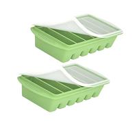 Lot de 2 machines à glaçons extra larges avec attaches flexibles, parfaites pour l'artisanat de pièces surdimensionnées pour boissons mélangées et boissons glacées Plateau de congélation en vrac